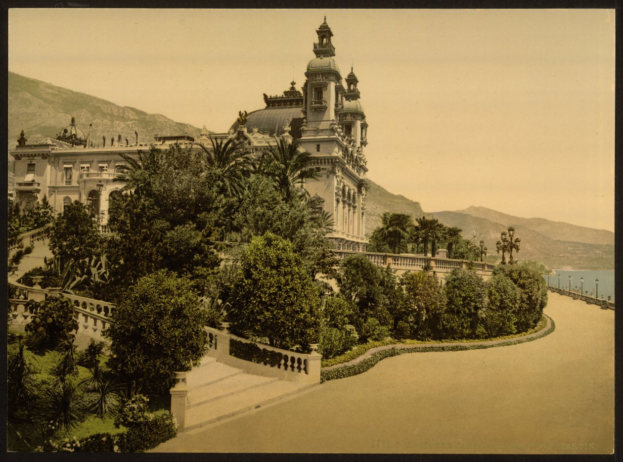 Wejście do kasyna, Monte Carlo, Riviera, Monako autorstwa Detroit Publishing Co.