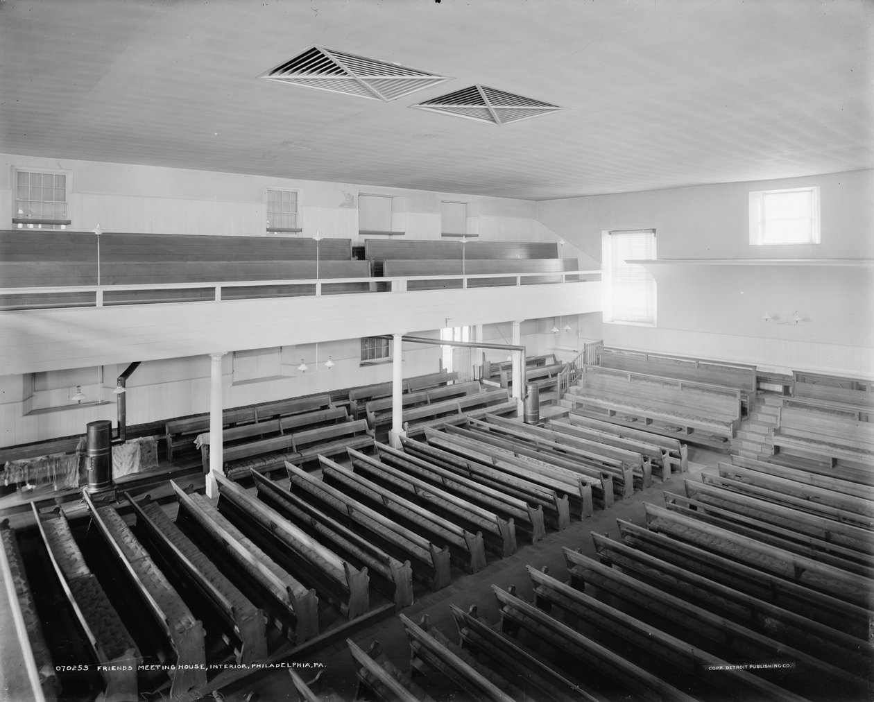Dom Spotkań Przyjaciół, wnętrze, Filadelfia autorstwa Detroit Publishing Co.