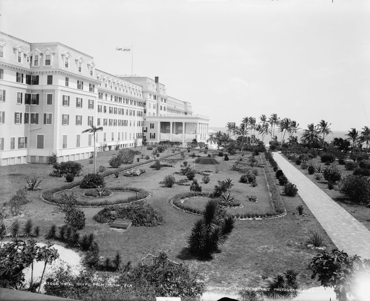 Hotel Royal Palm, Miami, Floryda, ok. 1900 autorstwa Detroit Publishing Co.
