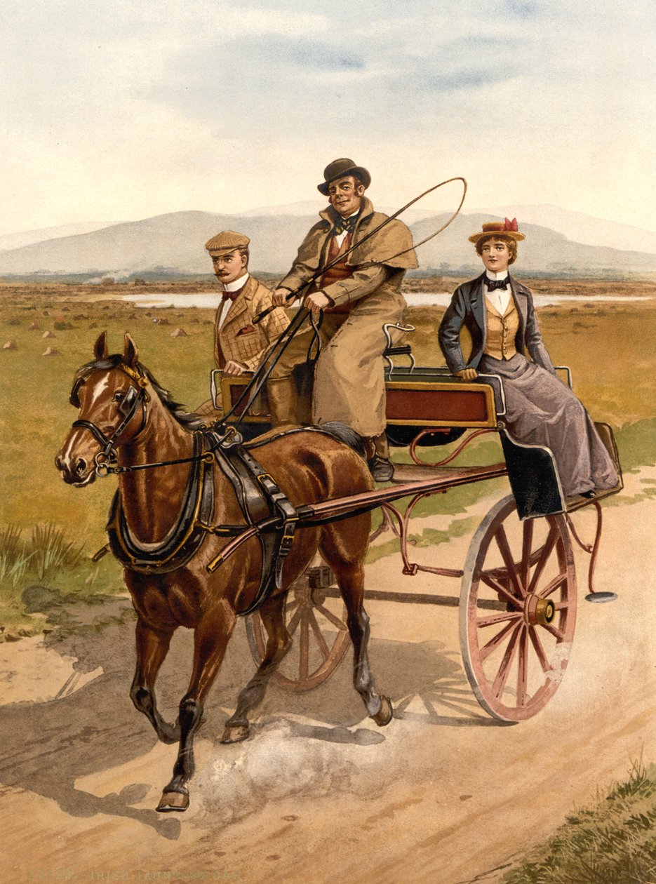 Irlandzki samochód jauntujący, ok. 1890 r autorstwa Detroit Publishing Co.