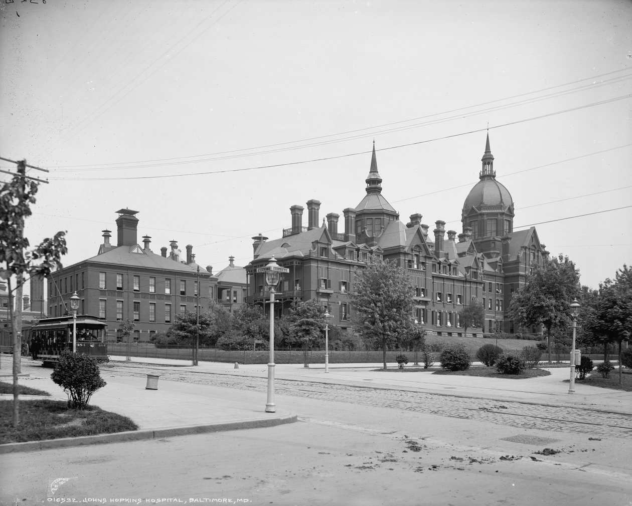 Szpital Johnsa Hopkinsa, Baltimore, MD, c.1903 autorstwa Detroit Publishing Co.