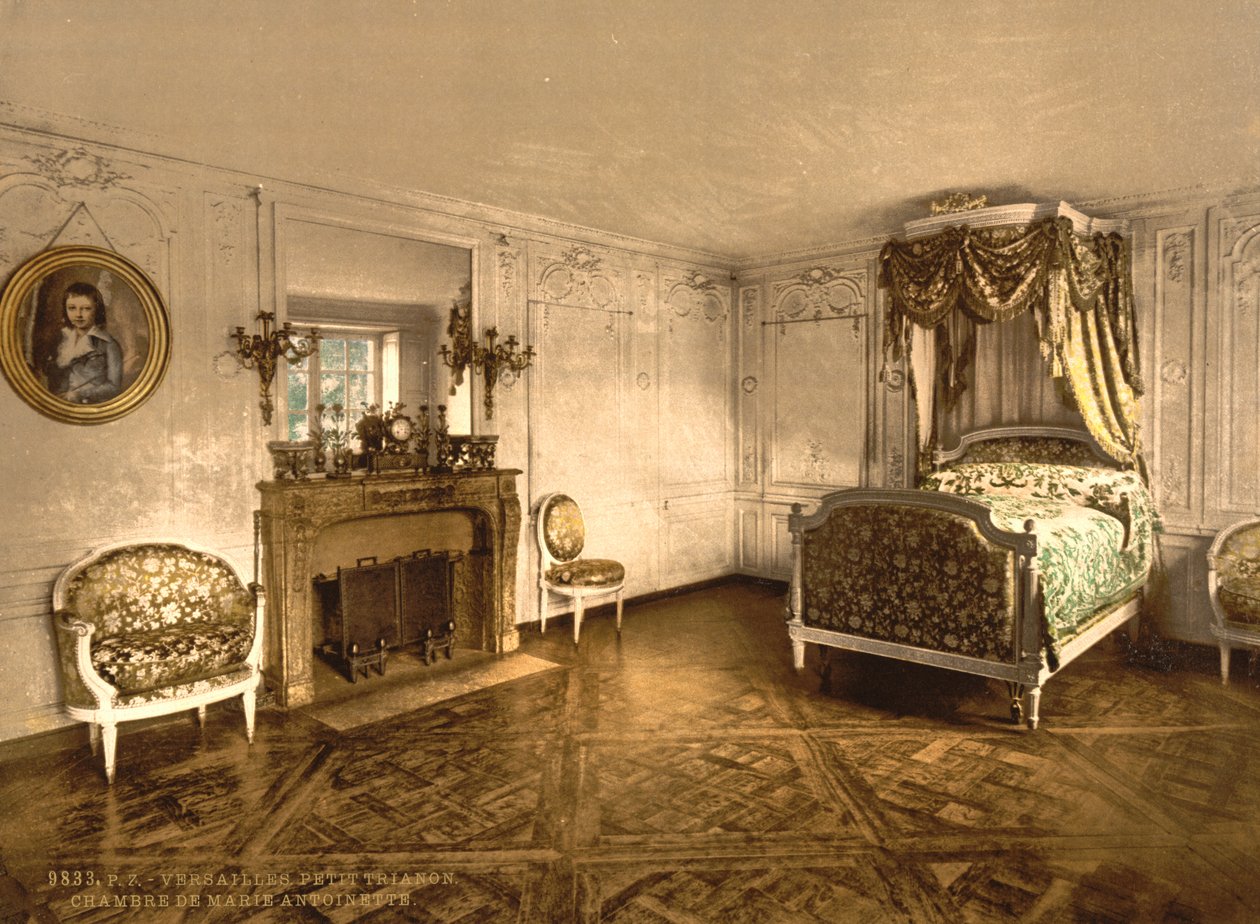 Petit Trianon, Wersal, komnata Marii Antoniny, ok. 1890-1900 autorstwa Detroit Publishing Co.