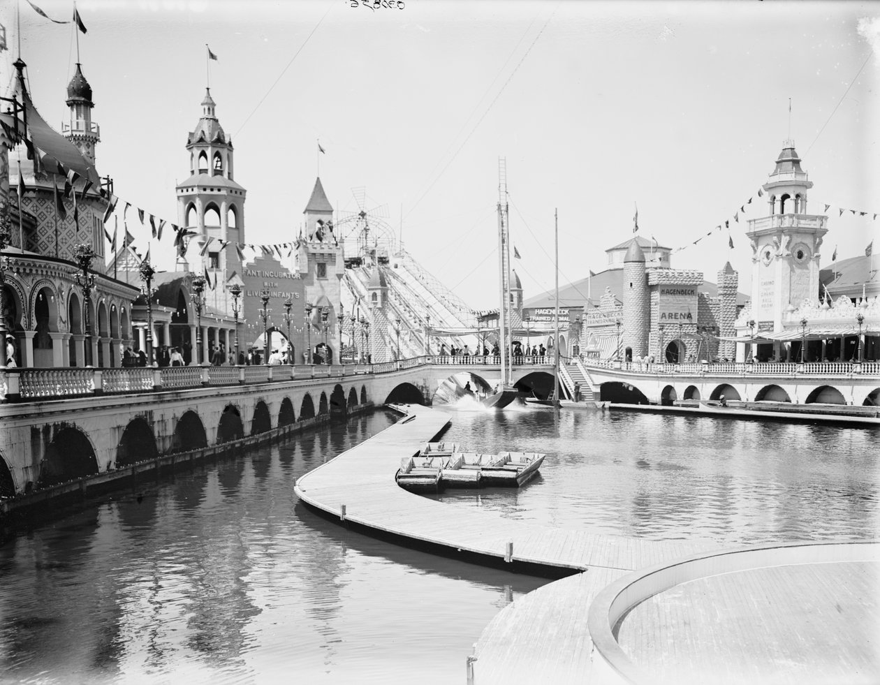 Shoot the Chutes, Lune Park, Coney Island autorstwa Detroit Publishing Co.