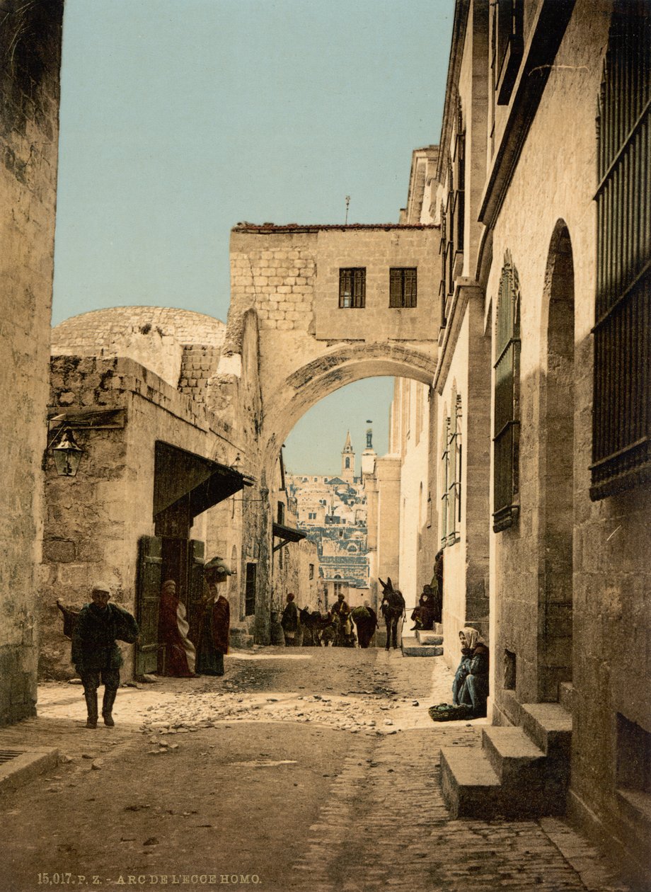 Łuk Ecce Homo, Jerozolima, Ziemia Święta, ok. 1890-1900 (odbitka fotochromowa) autorstwa Detroit Publishing Co.