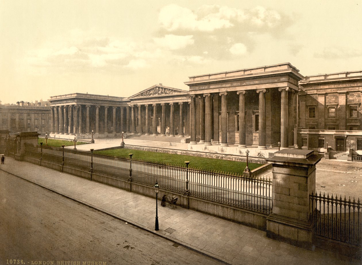 British Museum, Londyn, c.1890-1900 (fotochrom) autorstwa Detroit Publishing Co.