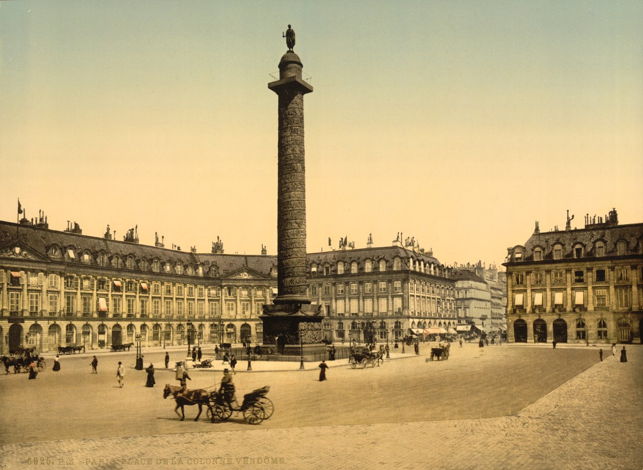 Plac Vendome, Paryż, ok. 1900 (fotochrom) autorstwa Detroit Publishing Co.