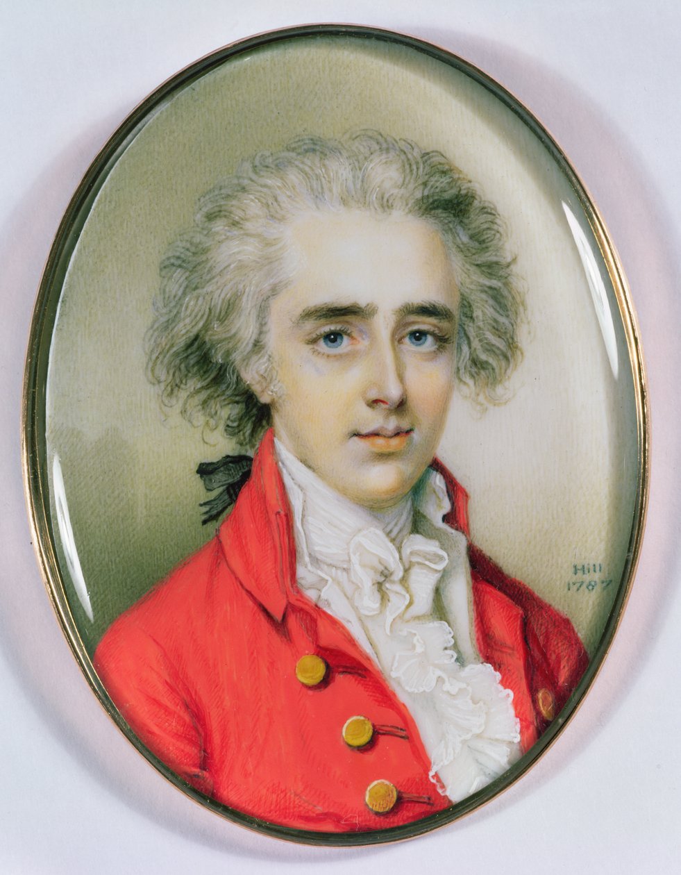 Miniaturowy portret mężczyzny, 1787 (wc na kości słoniowej) autorstwa Diana Dietz