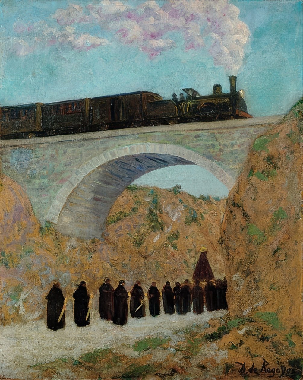 Wielki Piątek w Kastylii (Vendredi Saint en Castille). 1904 autorstwa Diario or Dario de Regoyos y Valdes