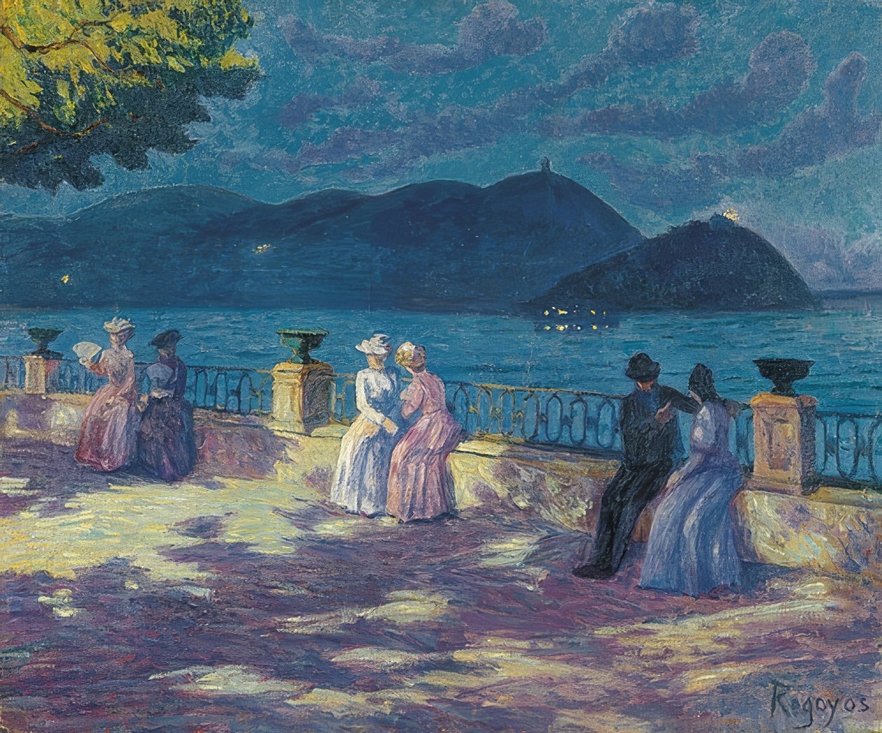 La Concha, nocna. Um 1906 autorstwa Diario or Dario de Regoyos y Valdes