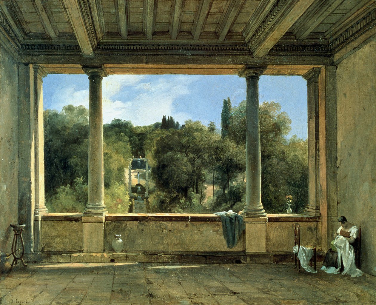 Widok z górnej loggii Villa Aldobrandini we Frascati autorstwa Didier Boguet
