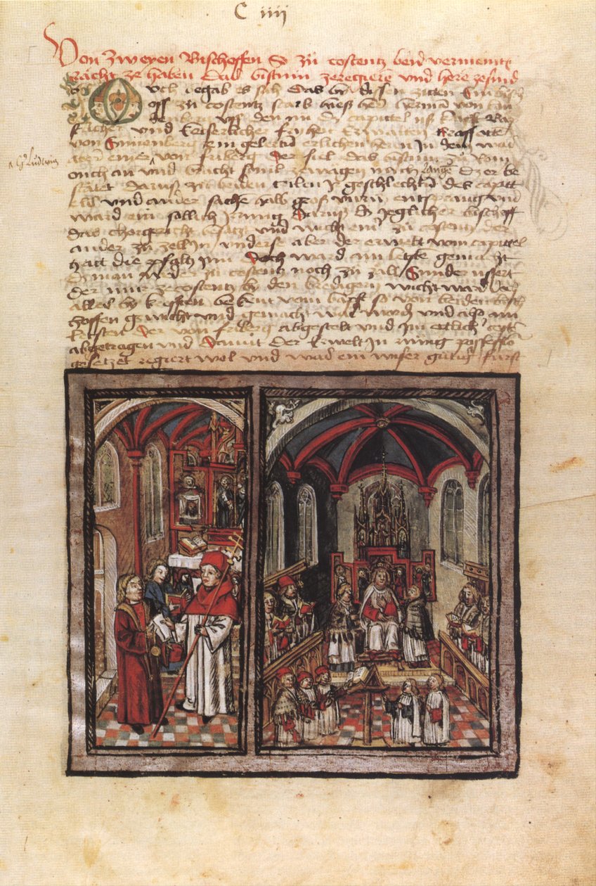 Spór o diecezję w Konstancji z 1474 r autorstwa Diebold Schilling the Younger