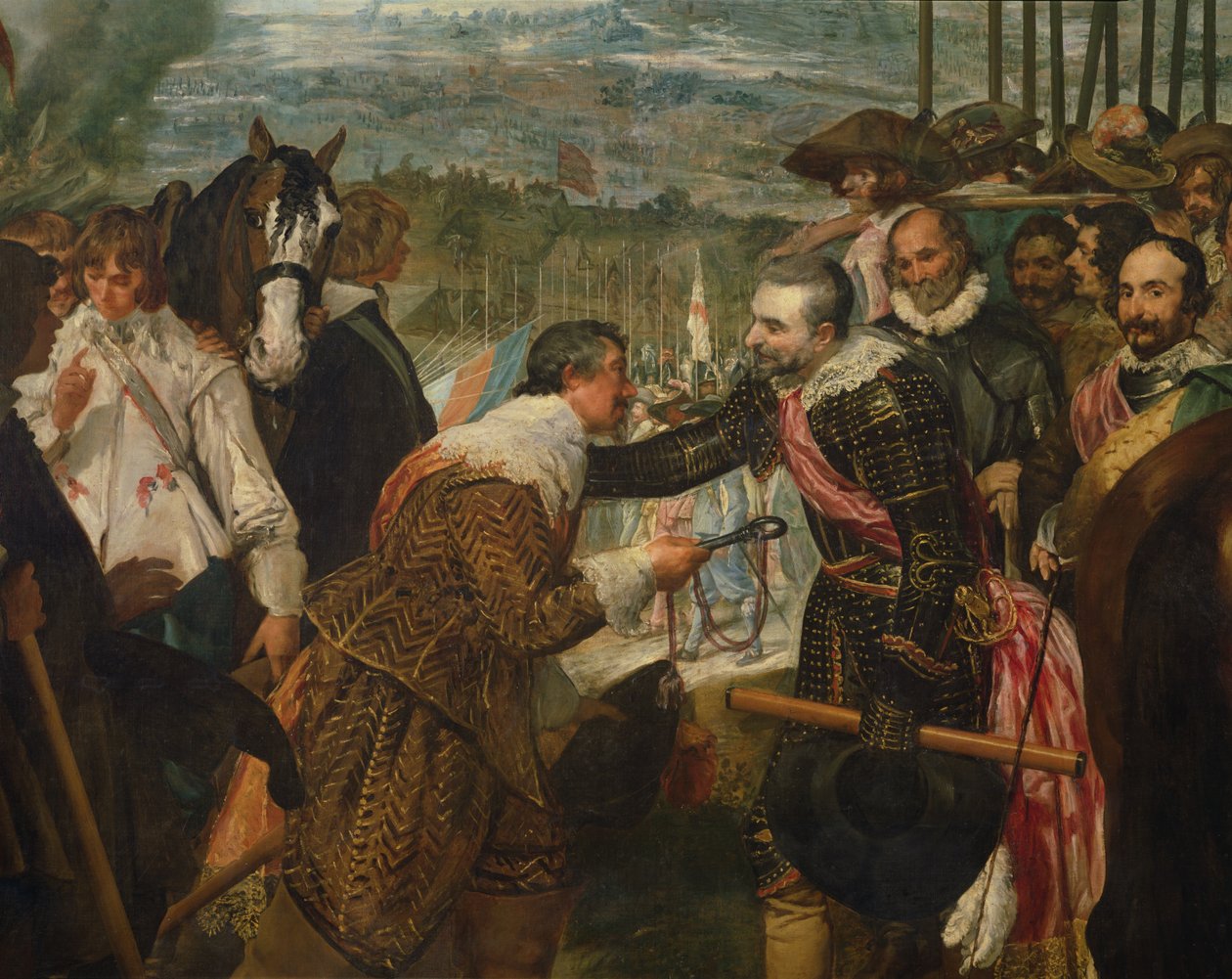 Poddanie się Bredy, 1625, ok. 1635 olej na płótnie, detal z 30730 autorstwa Diego Velázquez