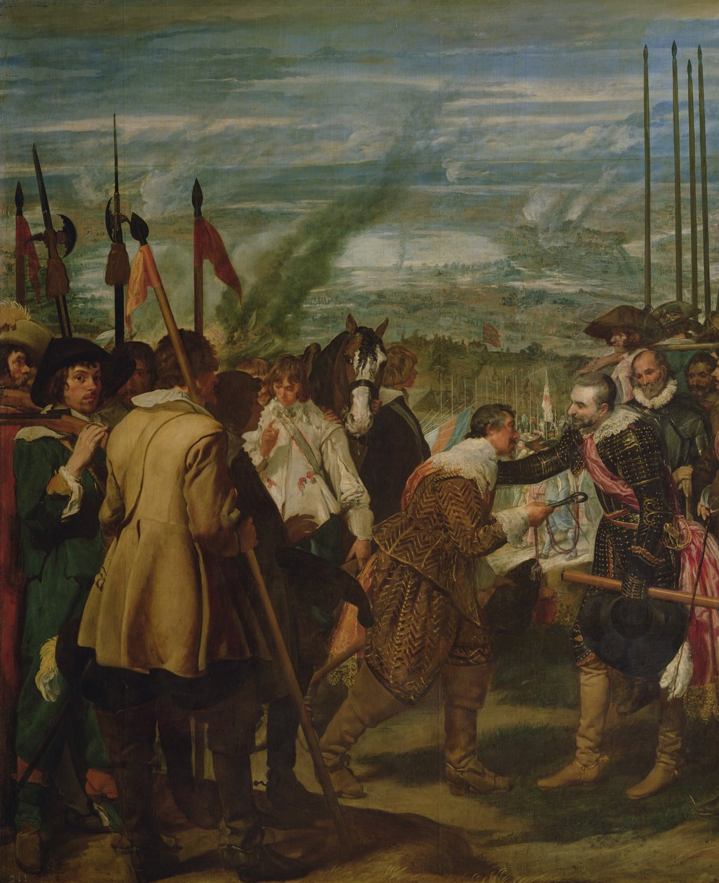 Poddanie się Bredy, 1625, ok. 1635 olej na płótnie, detal z 30730 autorstwa Diego Velázquez