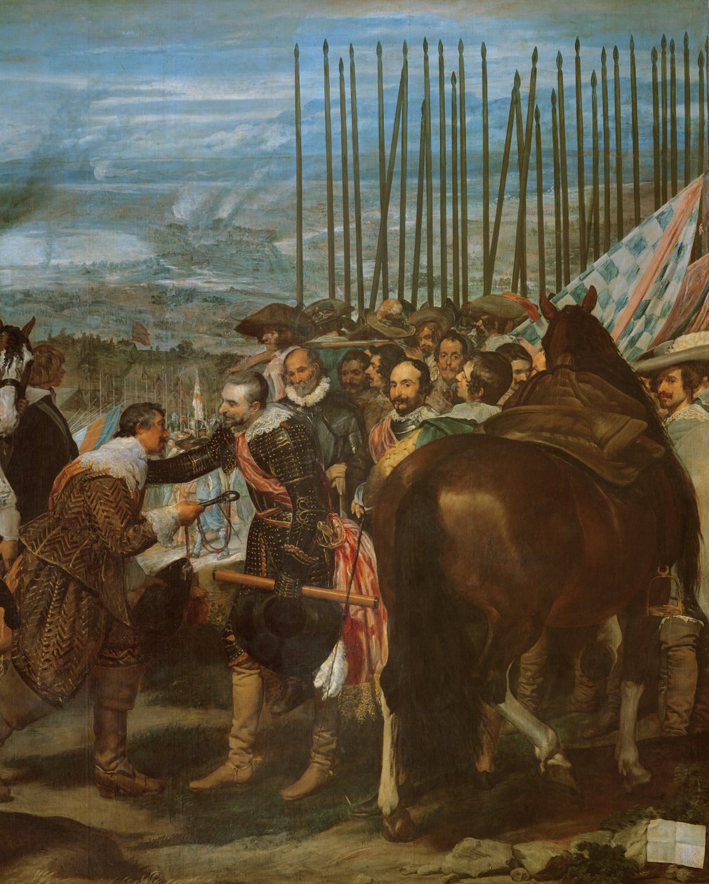 Poddanie się Bredy, 1625, ok. 1635 olej na płótnie, detal z 30730 autorstwa Diego Velázquez