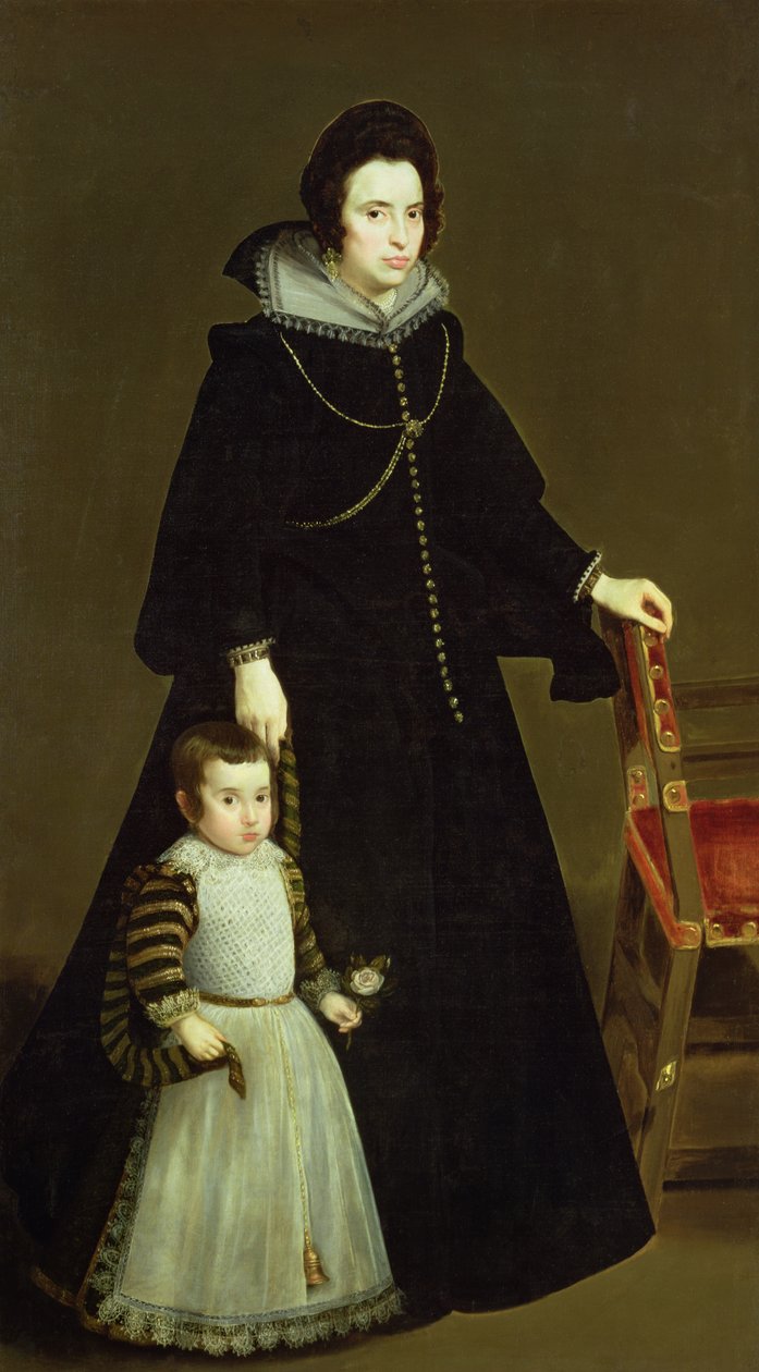 Dona Antonia de Ipenarrieta y Galdos (1599-1635) i jej syn, ok. 1631 autorstwa Diego Velázquez
