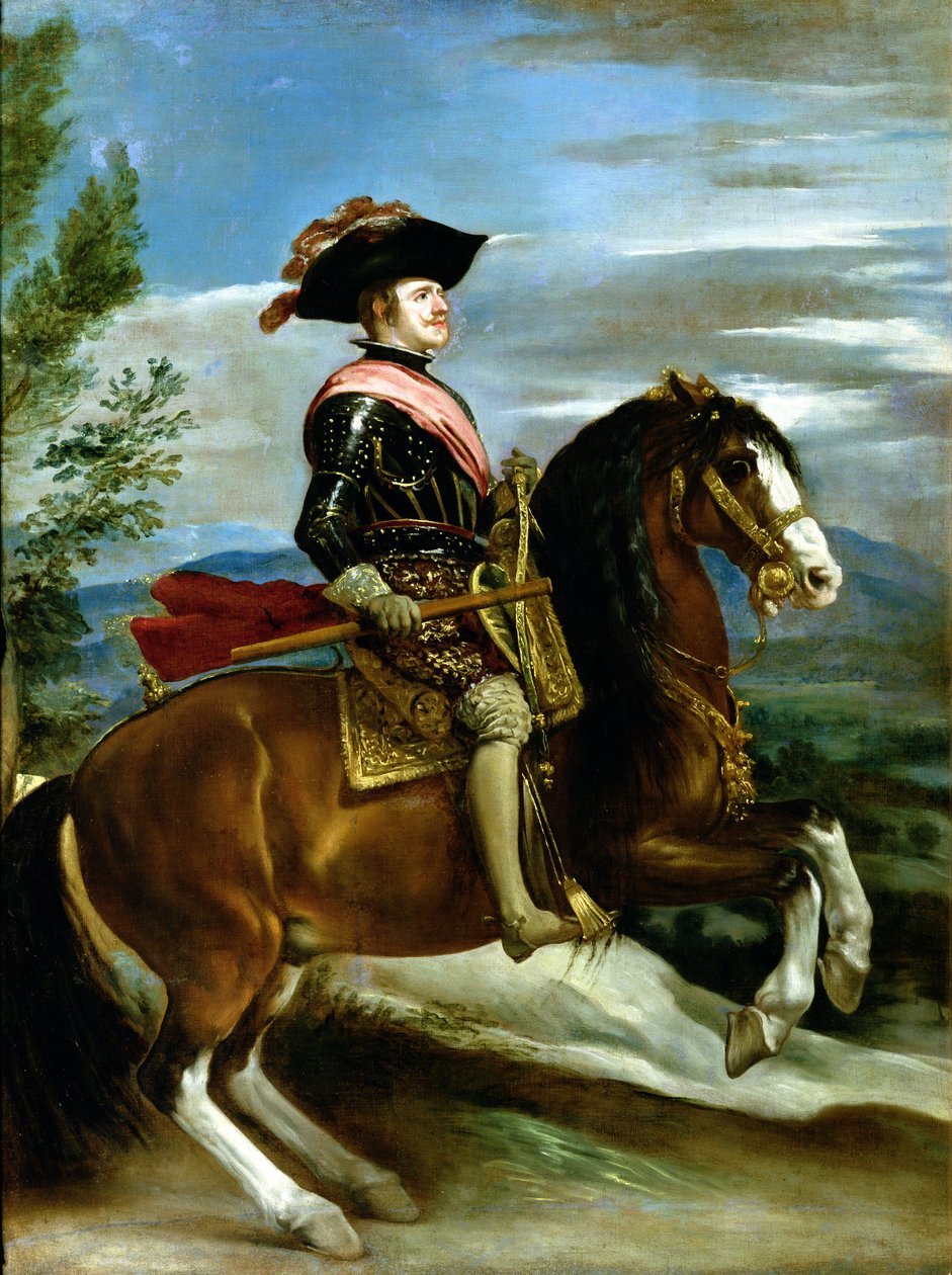 Portret konny króla Hiszpanii Filipa IV (1605-1665) autorstwa Diego Velázquez