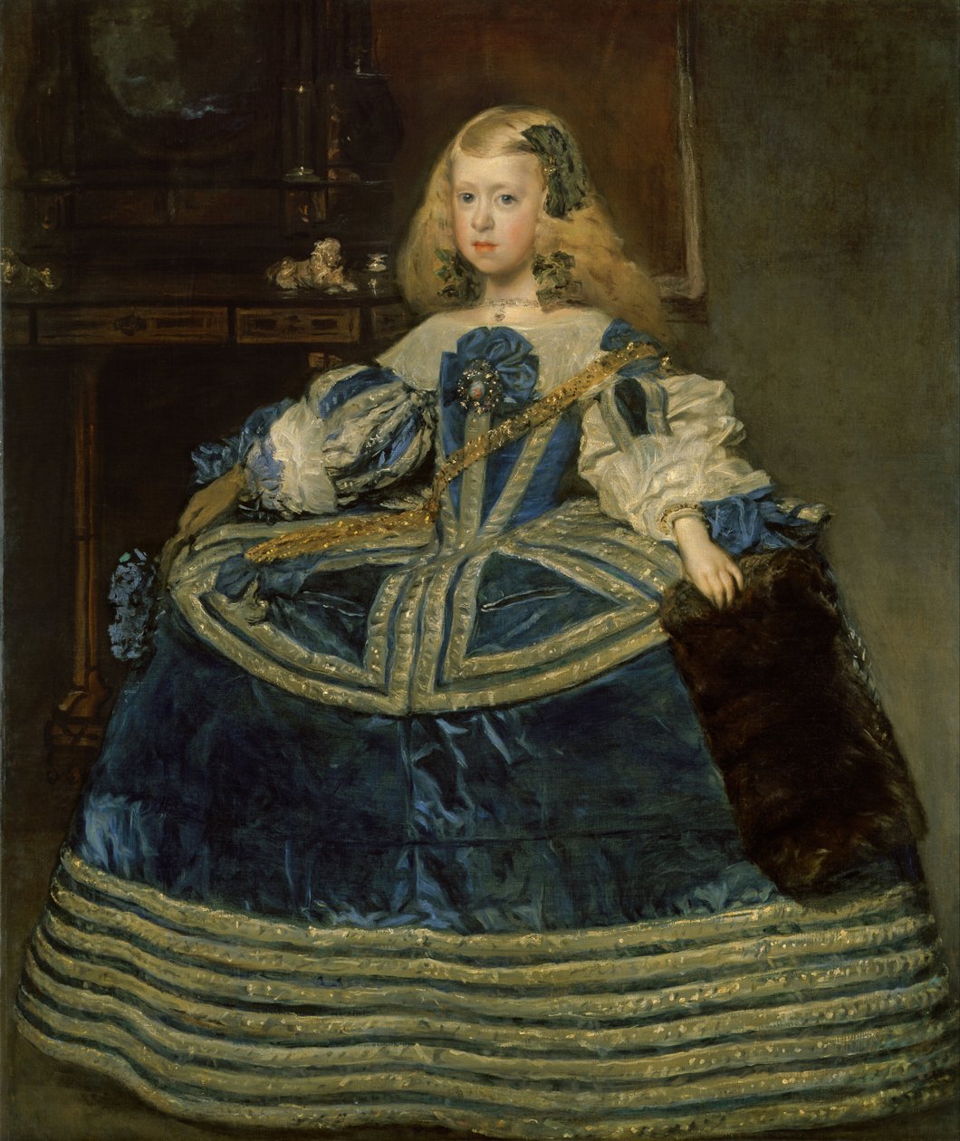 Infantka Małgorzata Teresa w niebieskiej sukience autorstwa Diego Velázquez