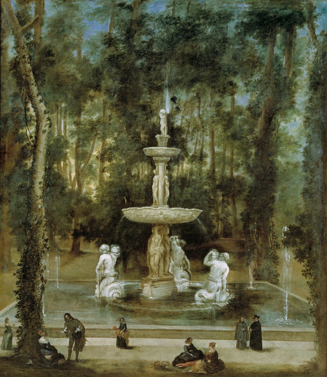 Fontanna Trytonów w ogrodzie wyspy w Aranjuez autorstwa Diego Velázquez