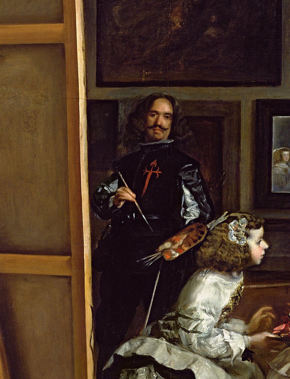 Las Meninas lub Rodzina Filipa IV, c.1656 (szczegół 405) autorstwa Diego Velázquez