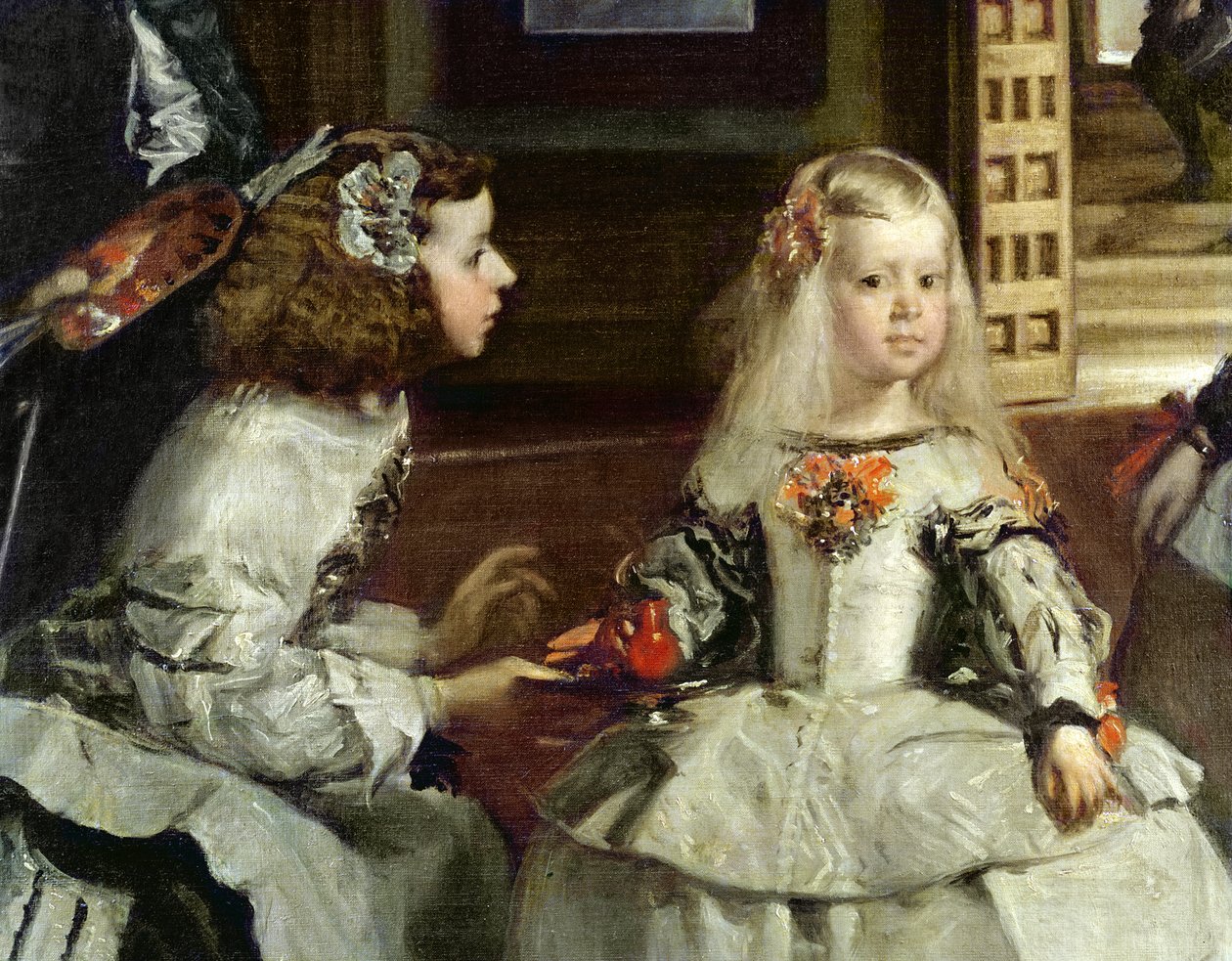 Las Meninas lub Rodzina Filipa IV, c.1656 (szczegół) autorstwa Diego Velázquez