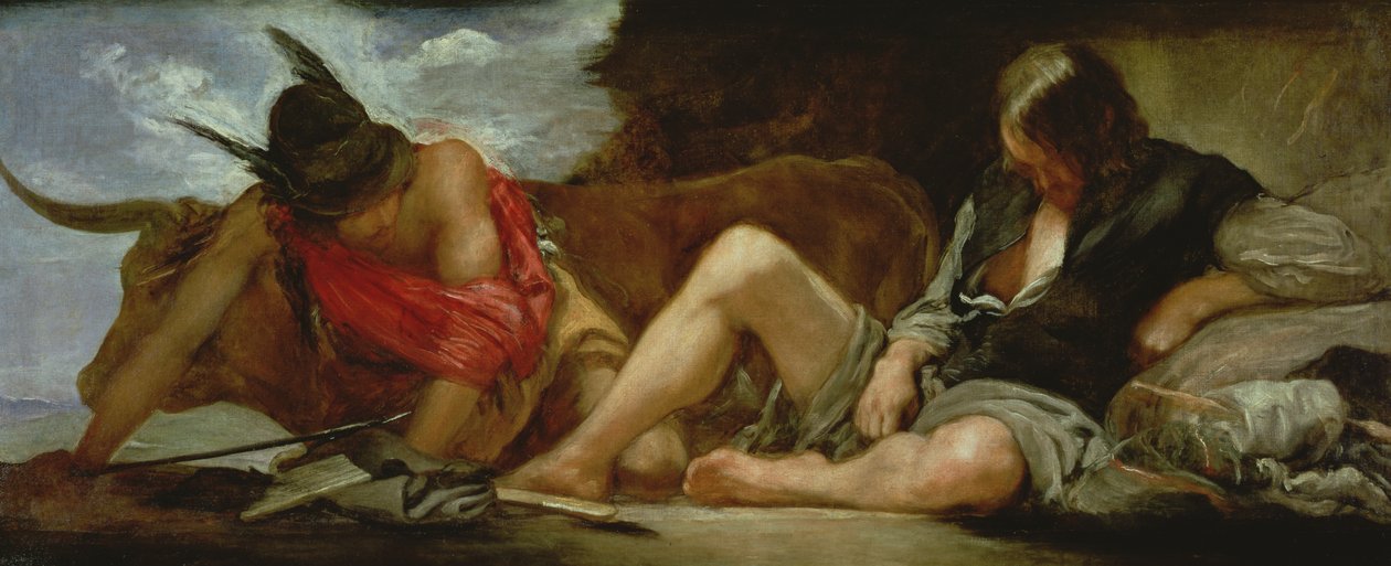 Merkury i Argus, c.1659 autorstwa Diego Velázquez