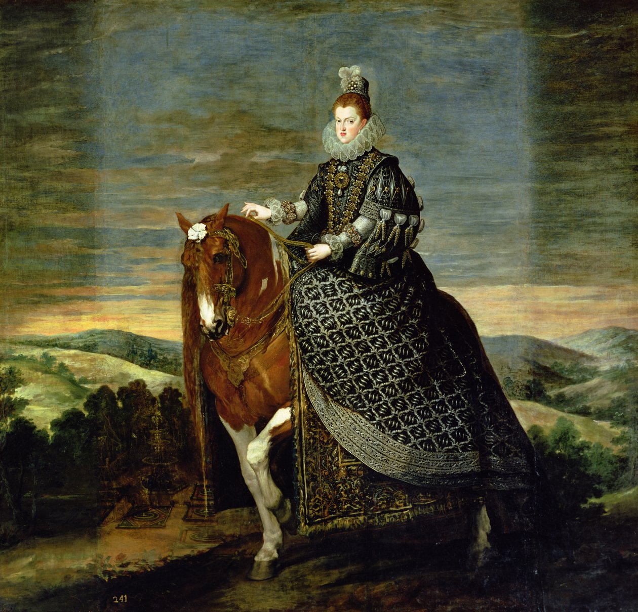 Portret królowej Małgorzaty Austrii (1584-1611) 1629-35 autorstwa Diego Velázquez