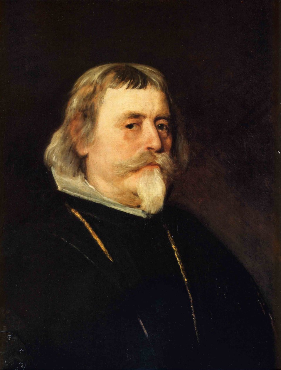 Portret starszego pana ze złotym łańcuszkiem i krzyżem porządkowym, detal autorstwa Diego Velázquez