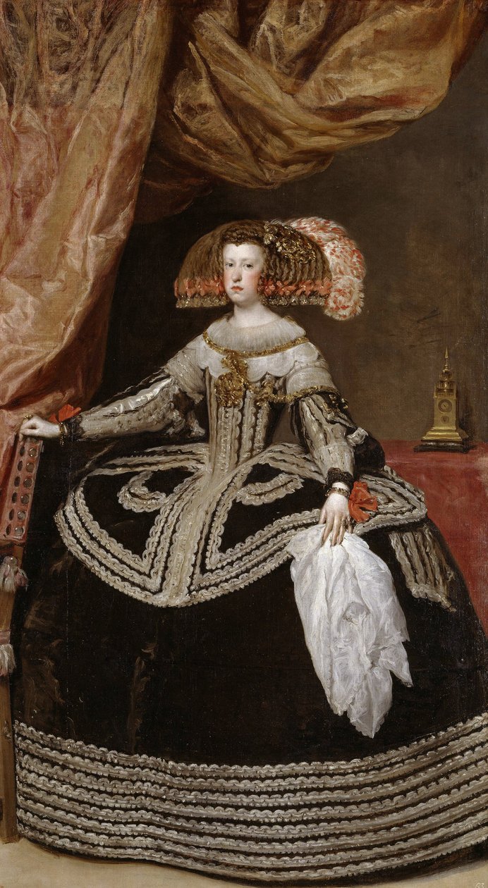 Królowa Maria Anna (1634-96) Austrii, 1652 autorstwa Diego Velázquez