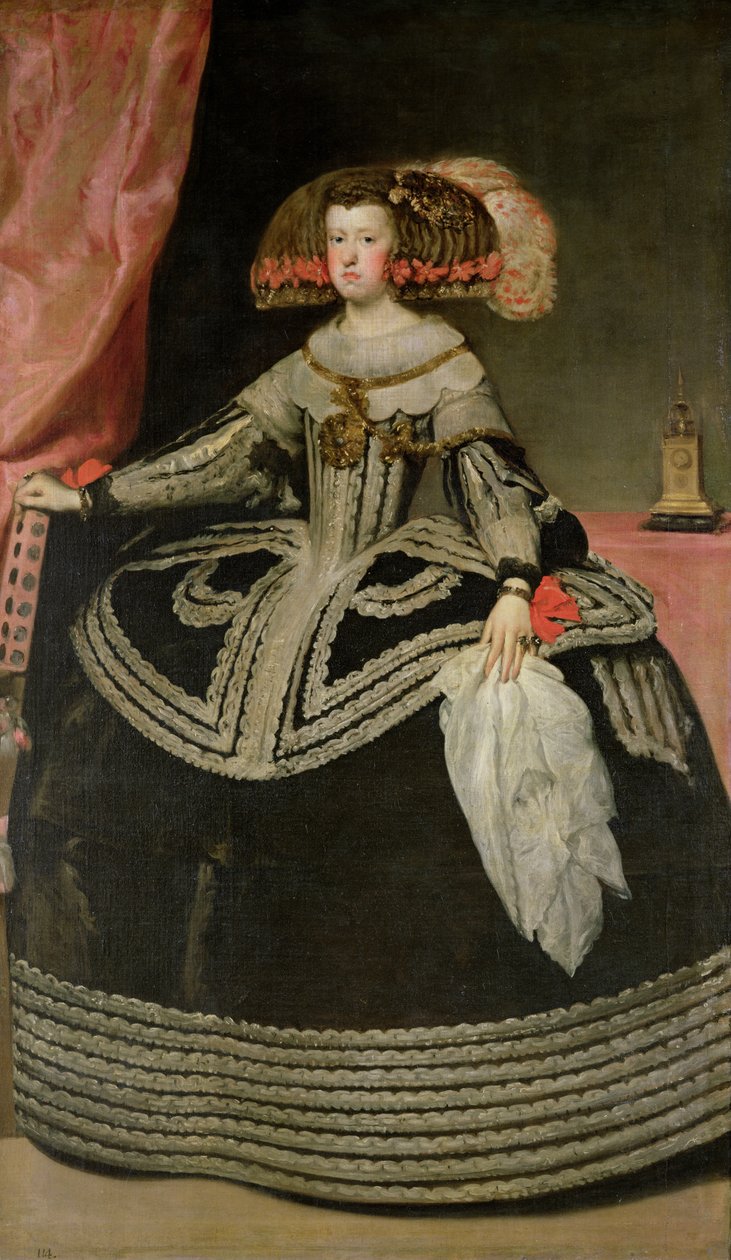Австрийн хатан хаан Мария Анна (1634-96), в. 1652 поли autorstwa Diego Velázquez