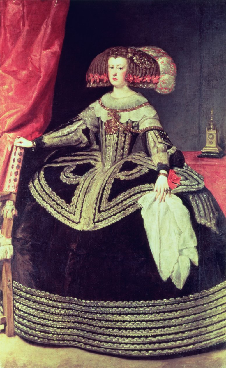 Królowa Mariana Austrii (1635-96) c.1653 autorstwa Diego Velázquez