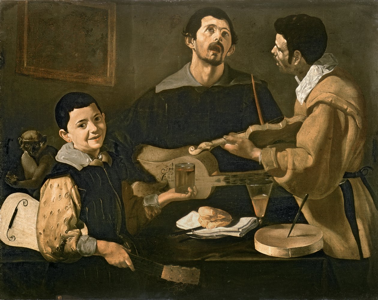 Trzej muzycy, 1618 autorstwa Diego Velázquez