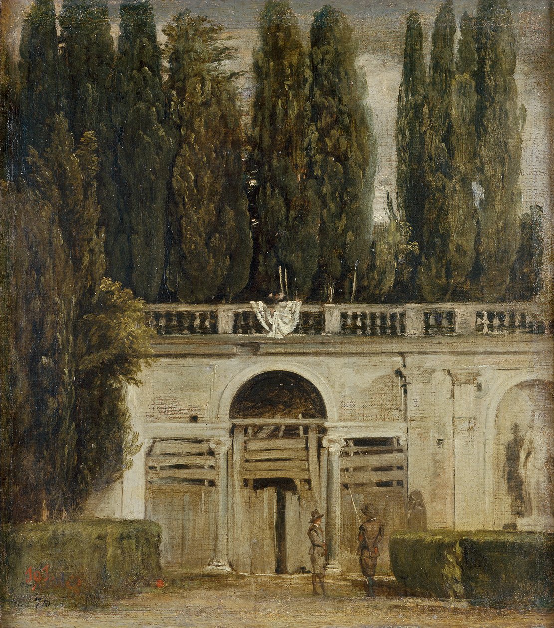 Widok na ogród Willi Medyceuszy w Rzymie autorstwa Diego Velázquez
