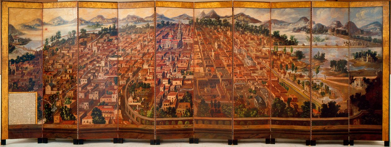 Miasto Meksyk, ok. 1690 r. autorstwa Diego Correa