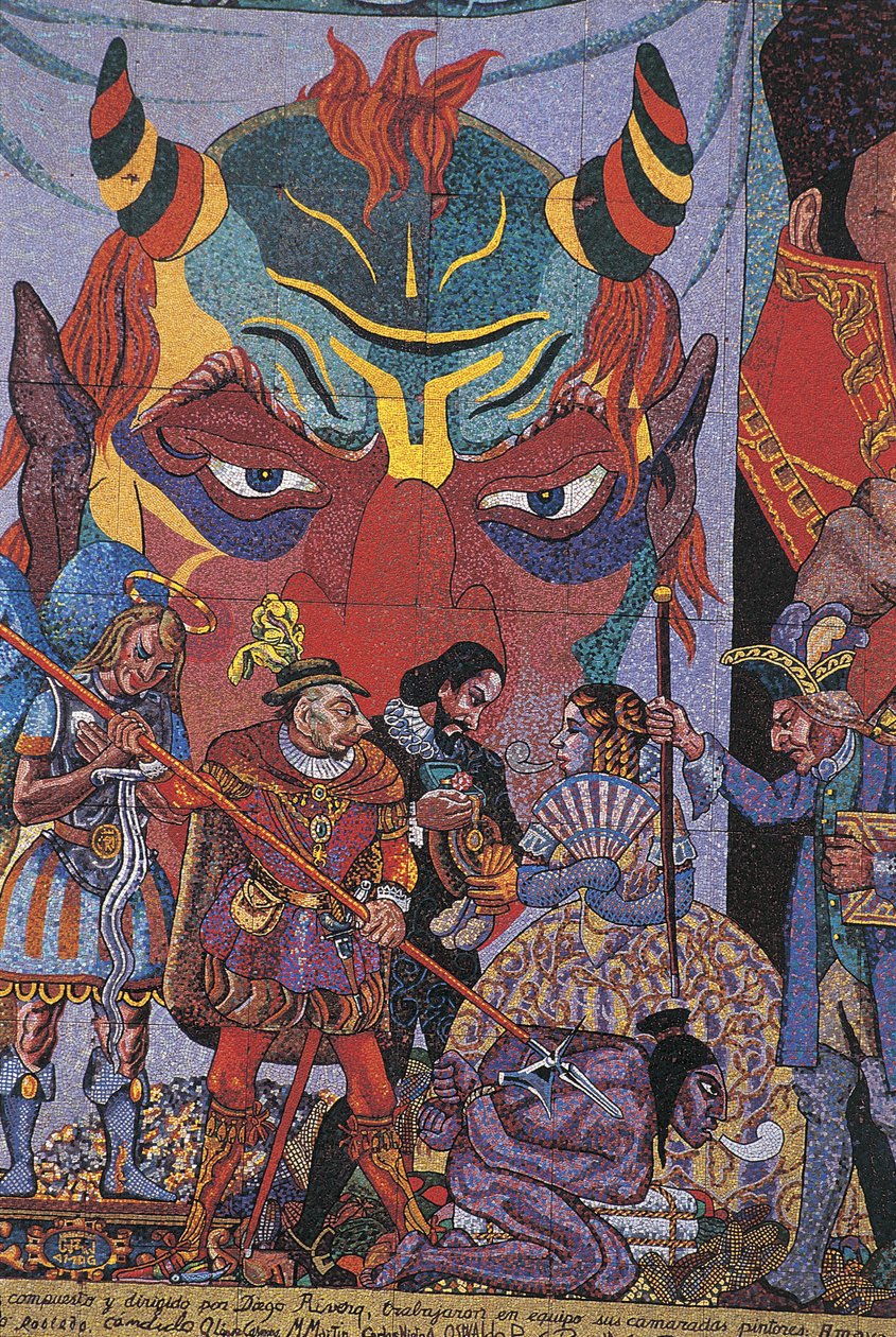 Zbliżenie obrazu, Teatr Insurgentes, Mexico City, Meksyk autorstwa Diego Rivera