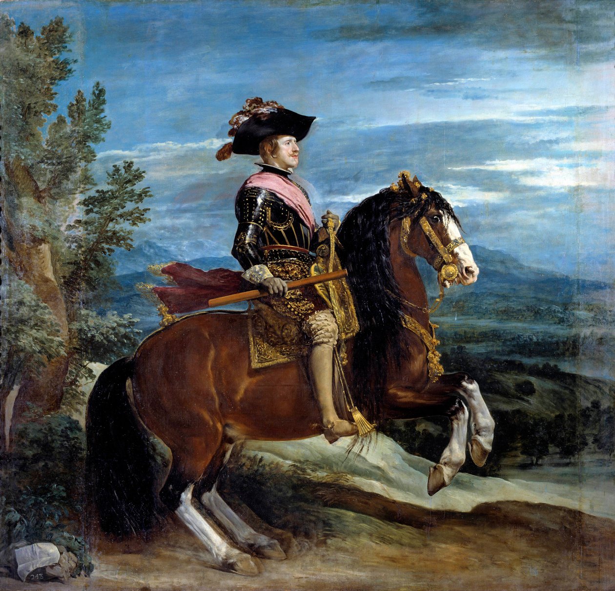 Portret konny króla Filipa IV (1605-1665) Obraz Diego Rodrigueza de Silva y Velasquez (1599-1660) autorstwa Diego Velázquez