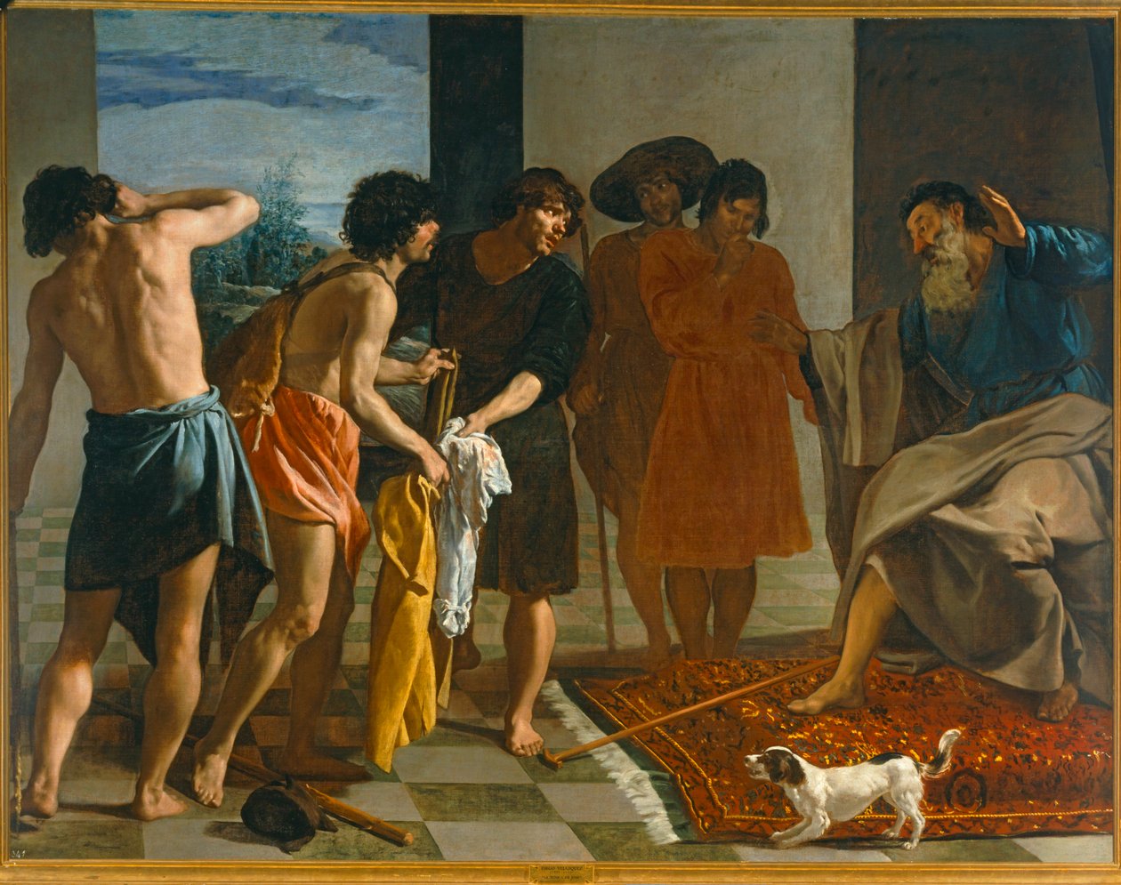 Płaszcz Józefa przyniesiony przez jego braci. 10014694 ... autorstwa Diego Rodriguez de Silva y Velazquez