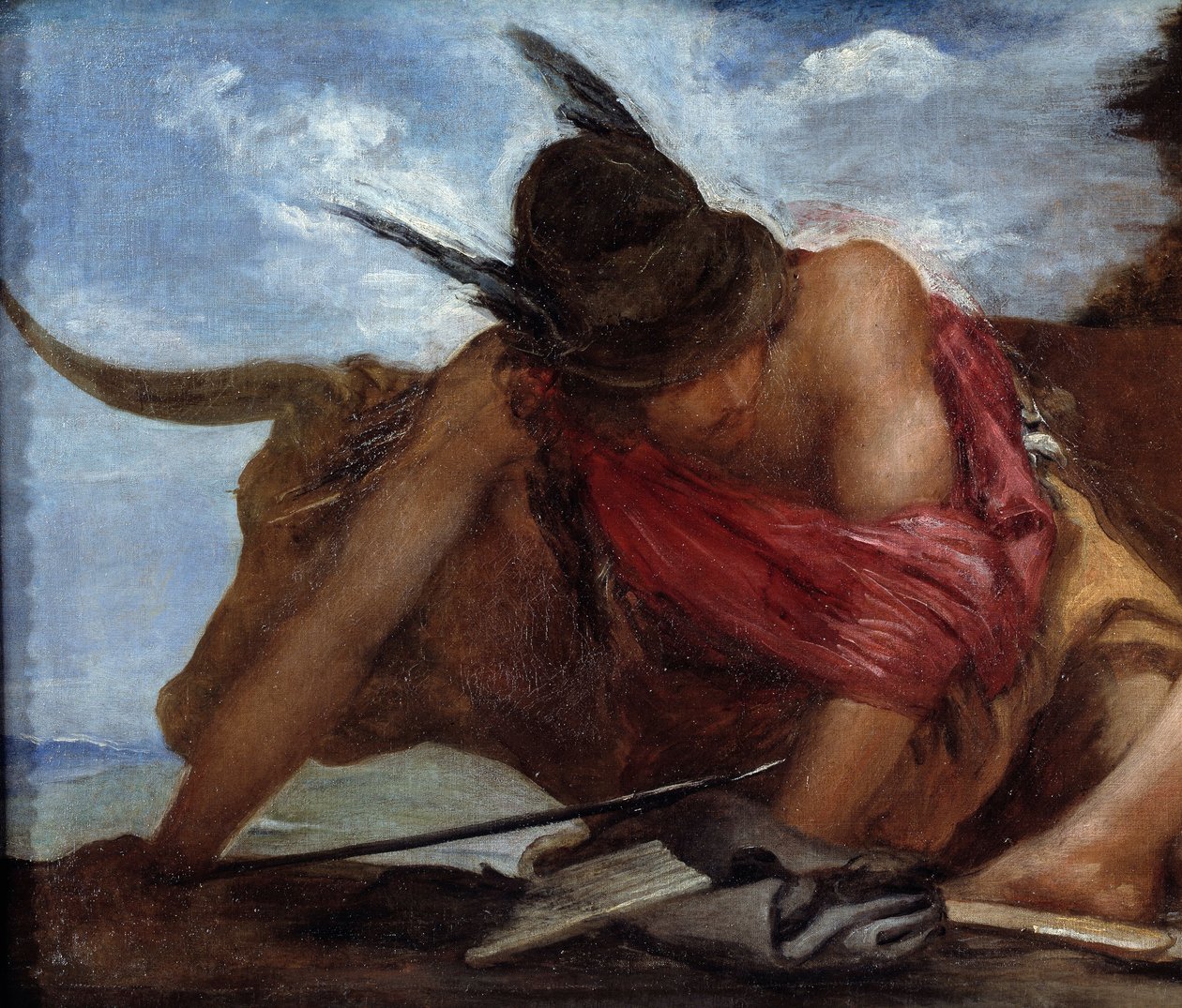 Szczegóły Merkurego i Argosa Merkurego. Obraz Diego Velasqueza (1599-1660) autorstwa Diego Velázquez