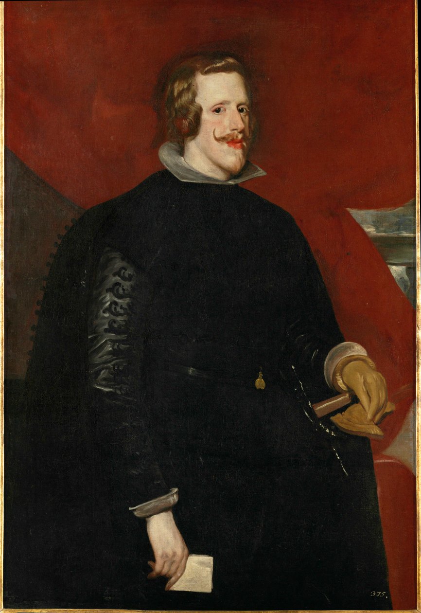 Filip IV, król Hiszpanii, syn króla Filipa III i arcyksiężnej Marii Anny ... (obraz na płótnie) autorstwa Diego Rodriguez de Silva y Velazquez
