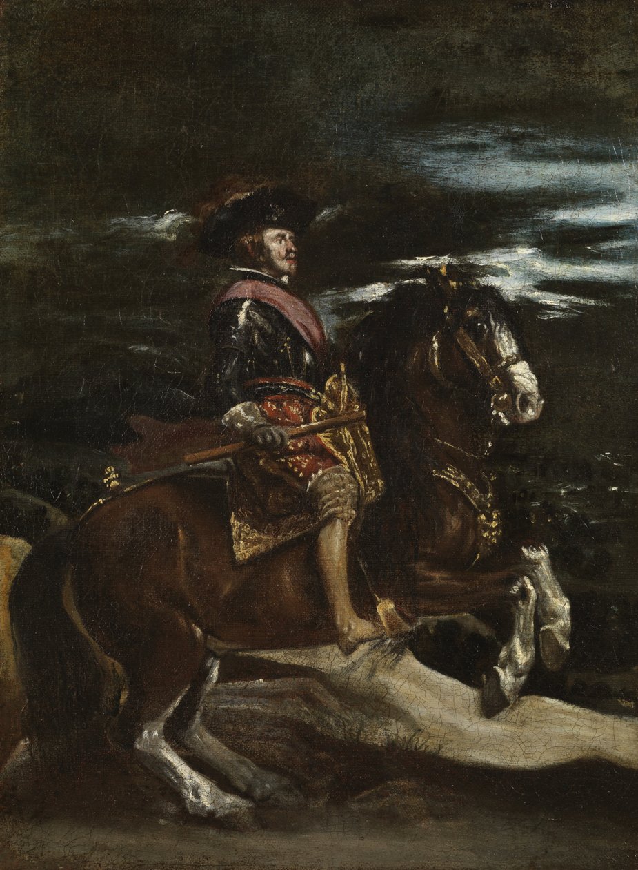Filip IV na koniu, ok. 1640-60 autorstwa Diego Velázquez