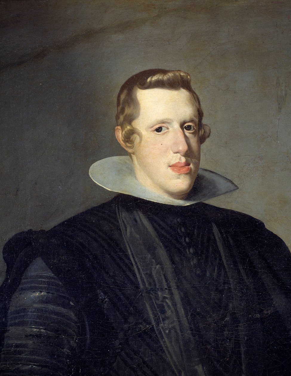 Portret u stóp Filipa IV (1605 - 1665). Szczegół. Obraz Diego Rodrigueza de Silva y Velasquez (1599-1660) autorstwa Diego Velázquez