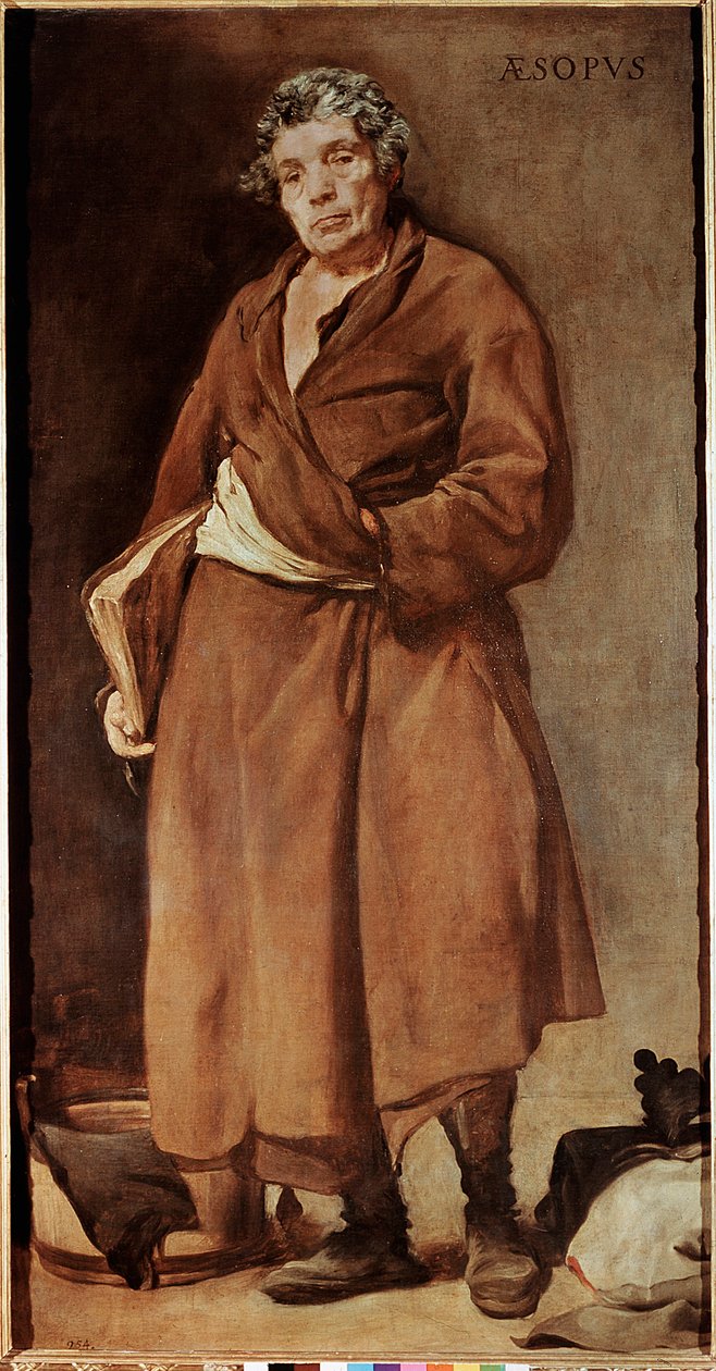 Portret Ezopa, greckiego pisarza (olej na płótnie) autorstwa Diego Velázquez