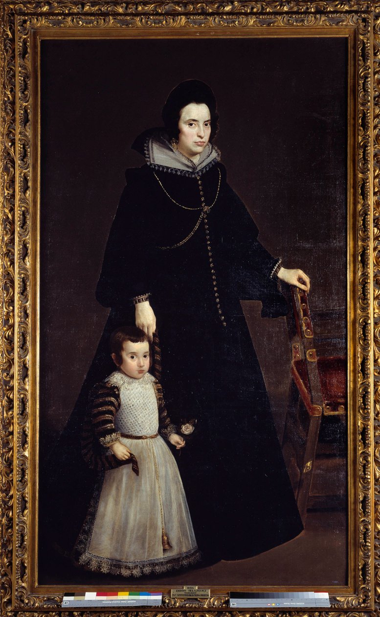 Portret Antonii de Ipenarrieta z synem Luisem. Obraz Diego Rodrigueza de Silva y Velasquez (1599-1660) autorstwa Diego Velázquez