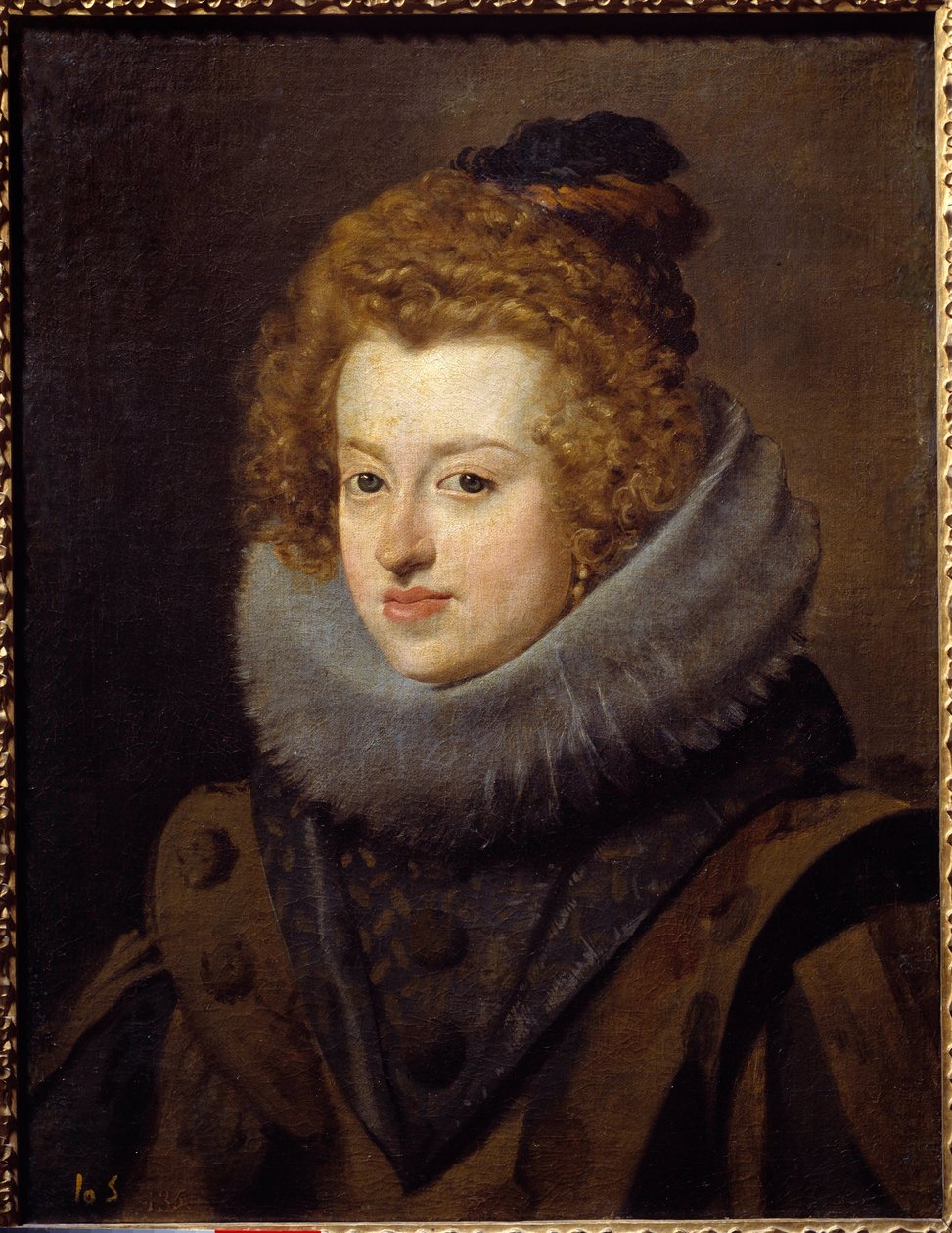 Portret Dony Marii, królowej Węgier (1606-1646). Obraz Diego Rodrigueza de Silva y Velasquez (1599-1660) autorstwa Diego Velázquez