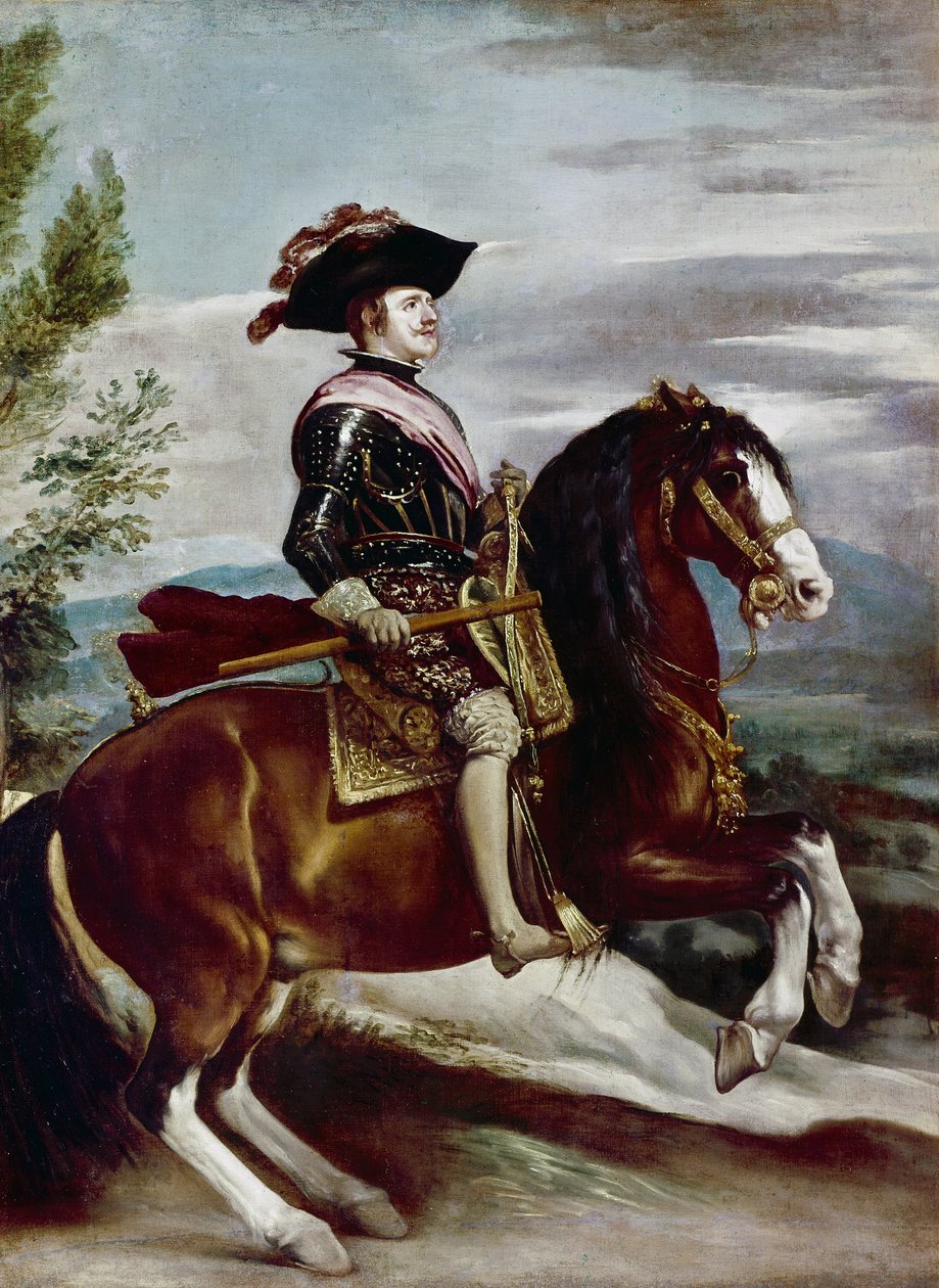Portret Portretu Filipa IV na koniu, ok. 1635 r. (olej na płótnie) autorstwa Diego Rodriguez de Silva y Velazquez