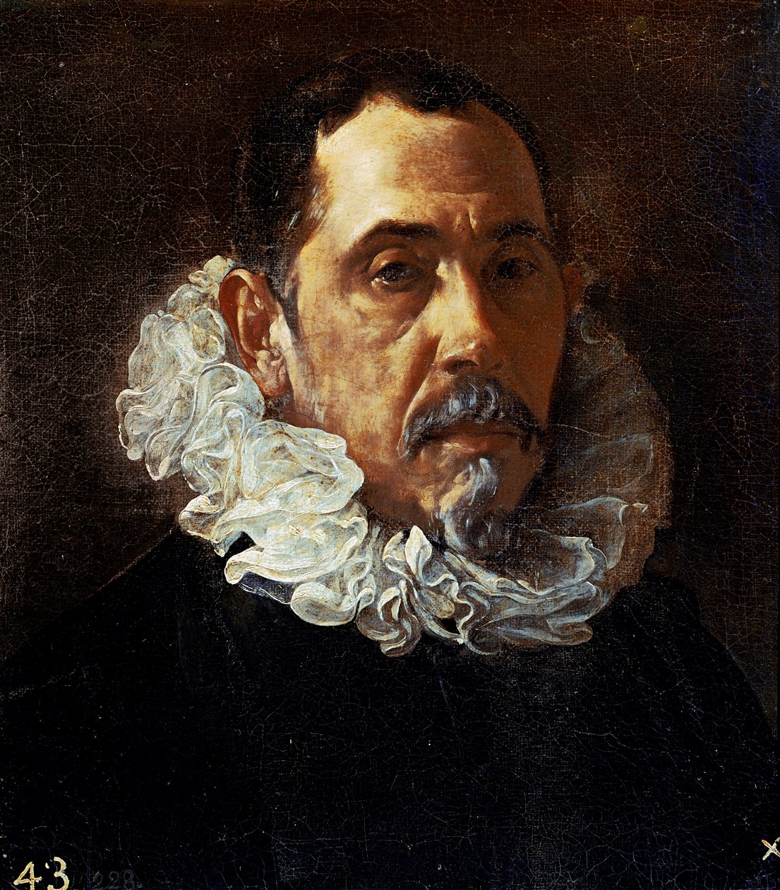 Portret mężczyzny (Francisco Pacheco?), C.1620 (olej na płótnie) autorstwa Diego Rodriguez de Silva y Velazquez