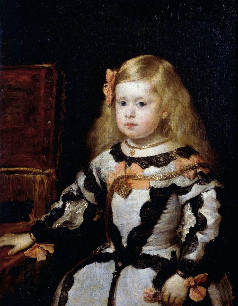 Portret infantki Małgorzaty (1651-1673), córki króla Hiszpanii Filipa IV i jego drugiej żony Mariany z Austrii autorstwa Diego Velázquez