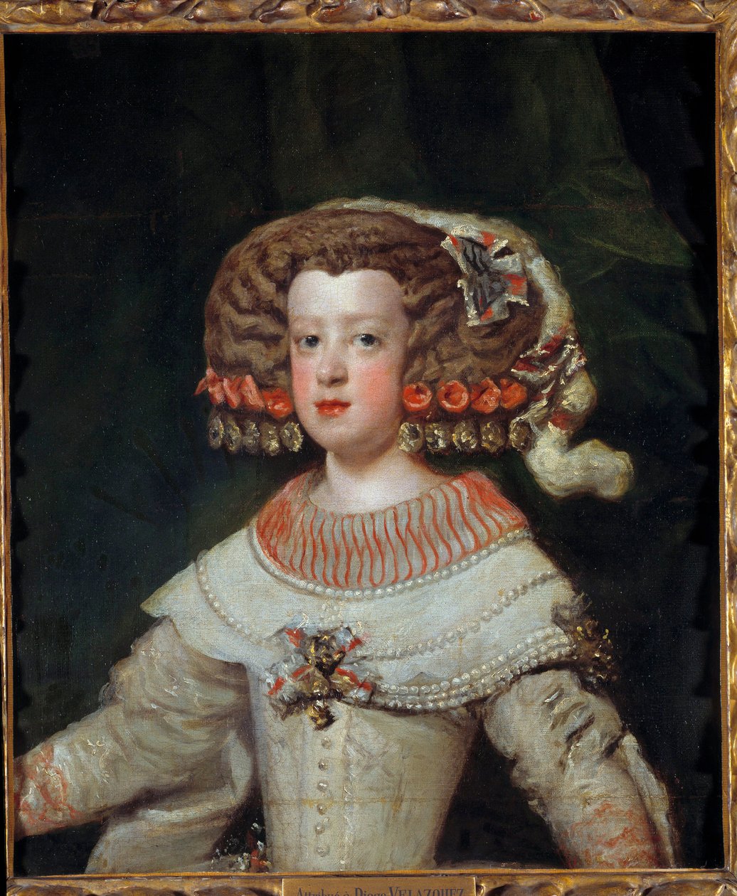 Portret infantki Marii Teresy (1638-1683), przyszłej królowej Francji Obraz Diego Velasqueza (1599-1660) XVII w. Słońce. 0,71x0,6 m - Portret Infantki Marii Teresy (1638-1683), przyszłej królowej Francji. Obraz Diego Velasqueza (1599-166 autorstwa Diego Velázquez