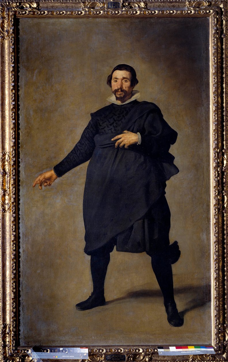 Portret błazna Pabla z Valladolid. Obraz Diego Rodrigueza de Silva y Velasquez (1599-1660), około 1636-1637. Olej na płótnie. Wymiary: 2,09 X 1,23m. Madryt, Muzeum Du Prado autorstwa Diego Velázquez