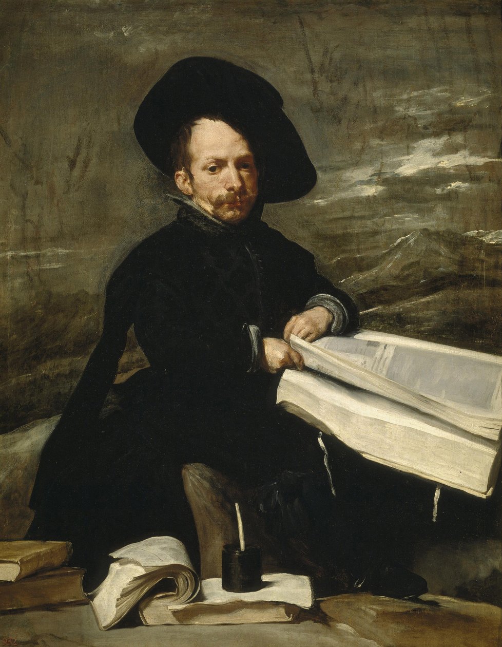 Portret błazna Diego de Acedo, zwanego „el Primo”, 1644 autorstwa Diego Velázquez
