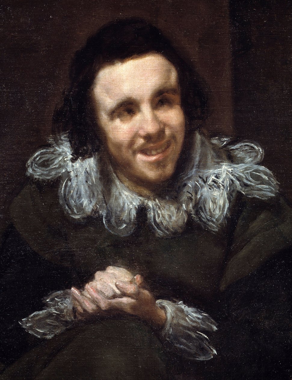 Portret Dyni Błazna Don Juana. Szczegół. Obraz Diego Rodrigueza de Silva i Velasqueza (1599-1660) autorstwa Diego Velázquez